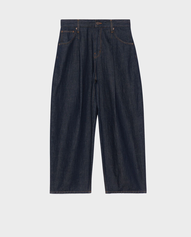 PEGGY - Denim carrot trousers