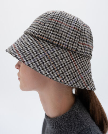 Check bucket hat 8883 02 lightgray 2wha112