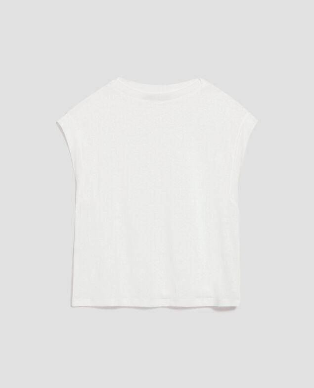 KARO - Boxy linen t-shirt U010 off white