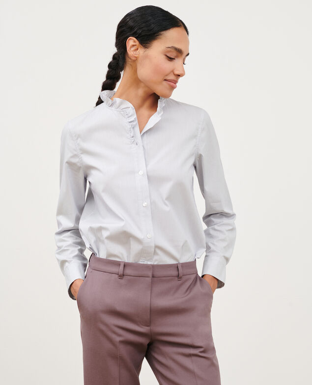 Cotton shirt 8871 69 navy stripe