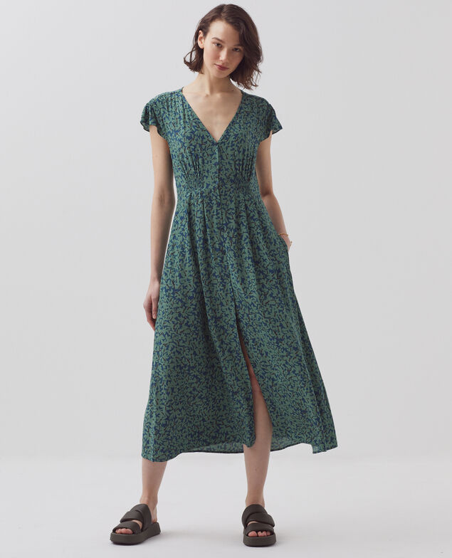 LUDIVINE - Fluid printed dress H642 petal majolica