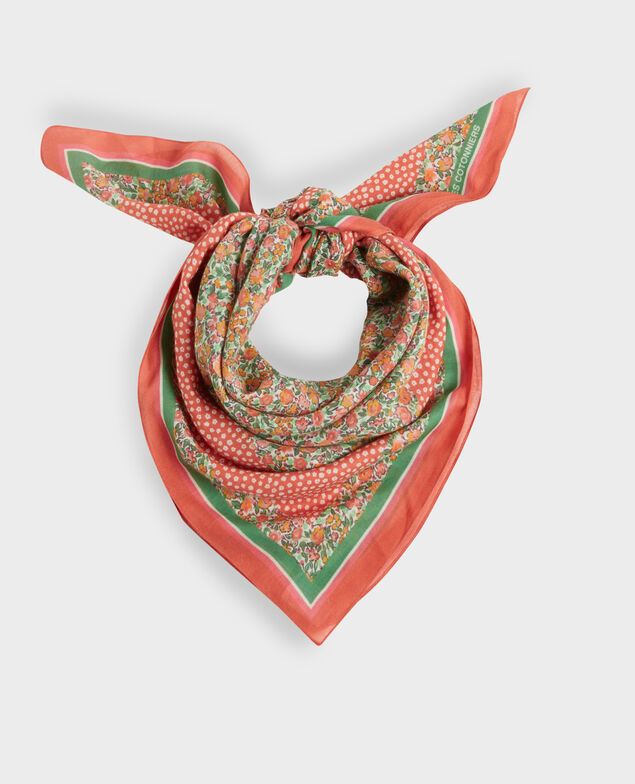 Cotton scarf 92 print red