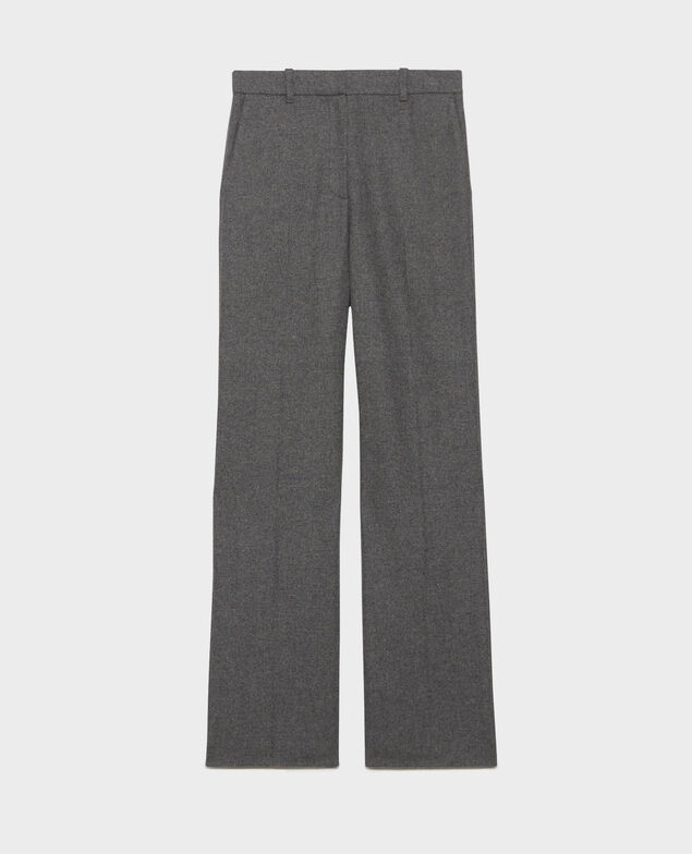 BLANDINE - Flannel straight trousers