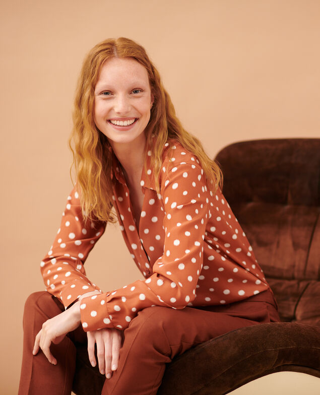 SIBYLLE - Silk shirt 95 print red