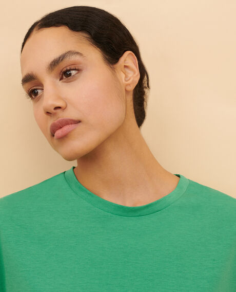 Loose cotton t-shirt 0542 pine green 3ste274c14