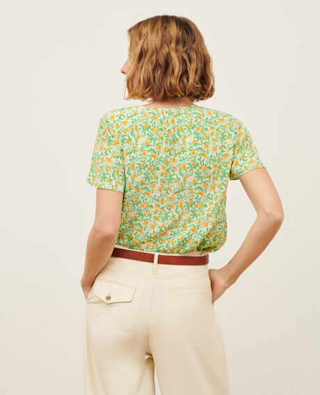 Silky printed blouse 0420 zest yellow 3sbl193v02