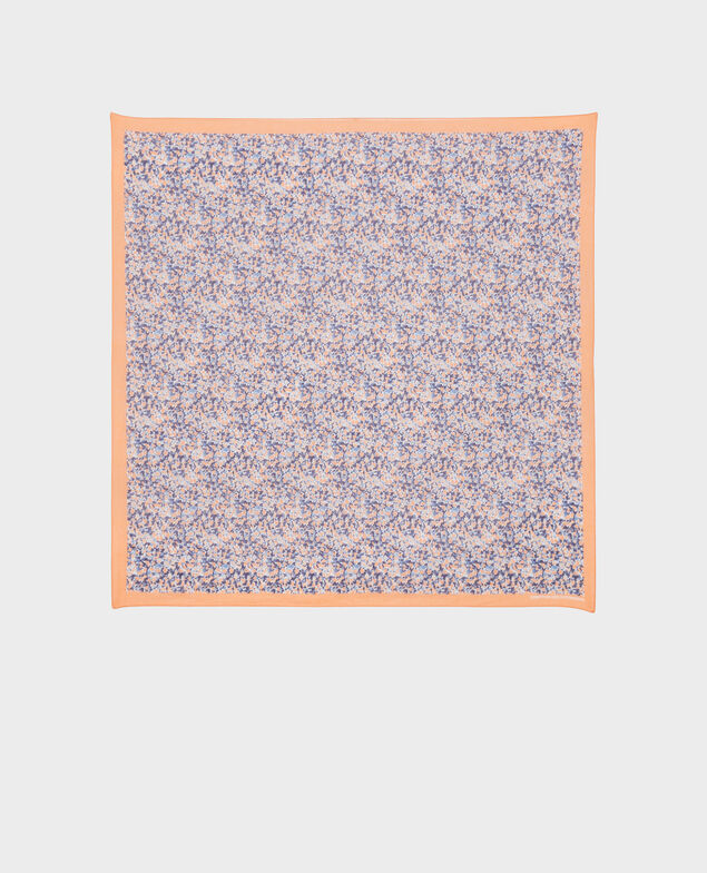 Cotton scarf 116 print blue