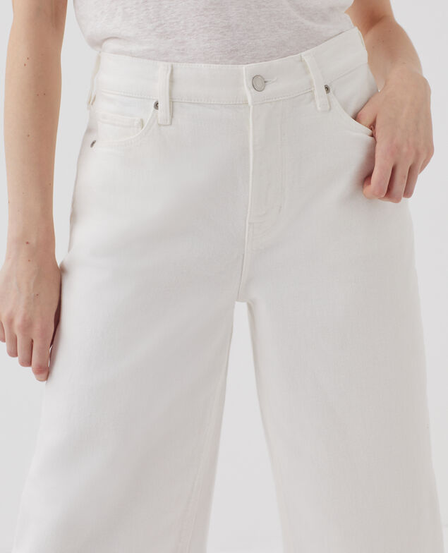 EMY - Wide cropped jeans H003 white 4spe049c62