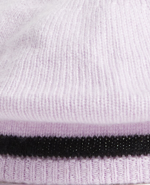 Cashmere beret Stripe lilac blackbeauty