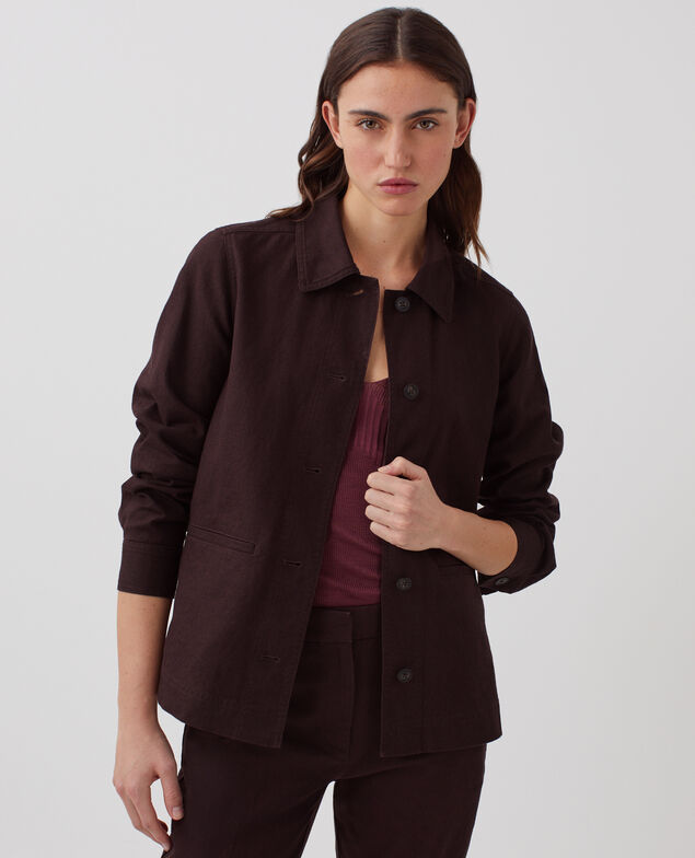 Workwear jacket J790 chocolate plum