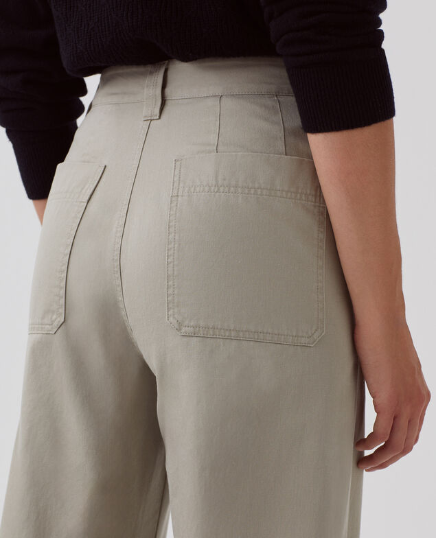 BLANDINE - Straight trousers H030 abbey stone