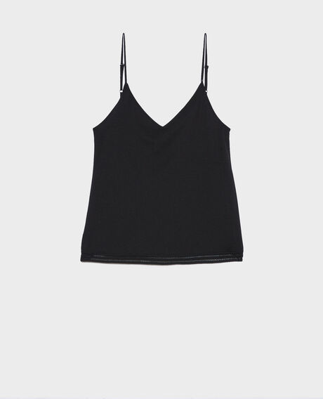 Cotton blend vest 09 black 2ste600c14