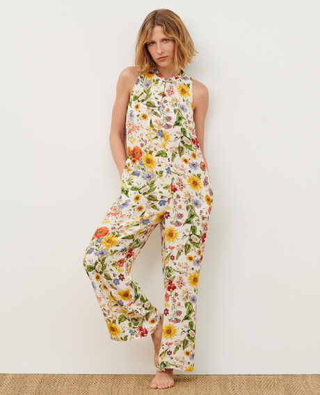 Loose jumpsuit 0020 white herbier 2sjp612v02