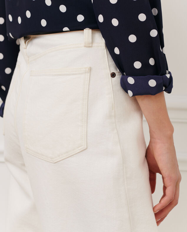 SYDONIE - BALLOON - 7/8 cotton jeans 106 denim offwhite
