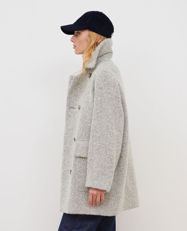 Wool blend coat