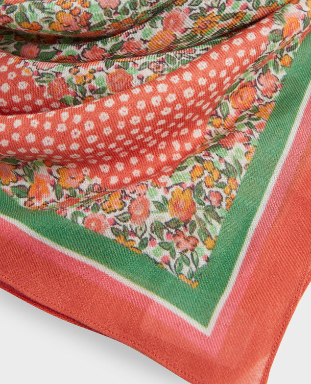 Cotton scarf 92 print red