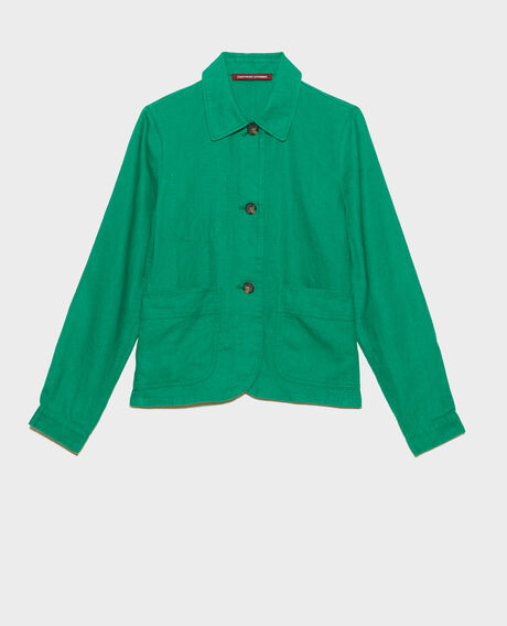 Linen jacket 0542 pine green 3sja184f03