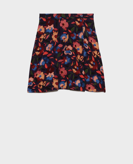 Printed mini skirt 8858 69 navy print 2wsk286v02