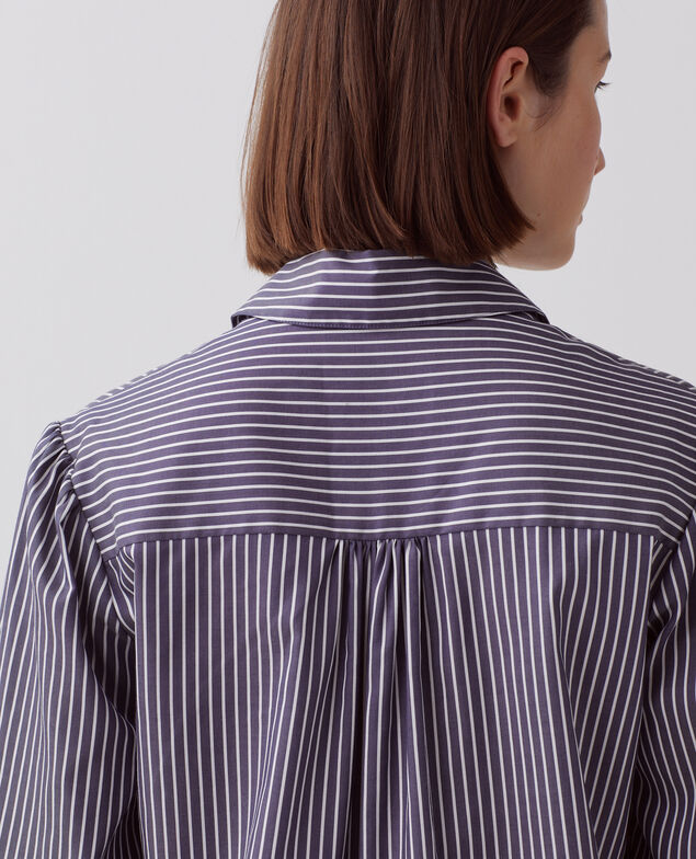 Cotton shirt I660 st blue white