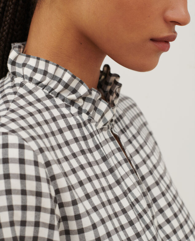 Blouse in mixed cotton