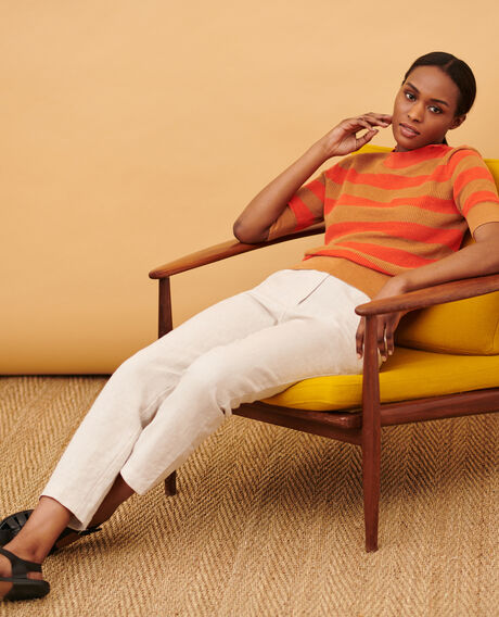 MARGUERITE - Cigarette trousers 30 natural 2spa230f03