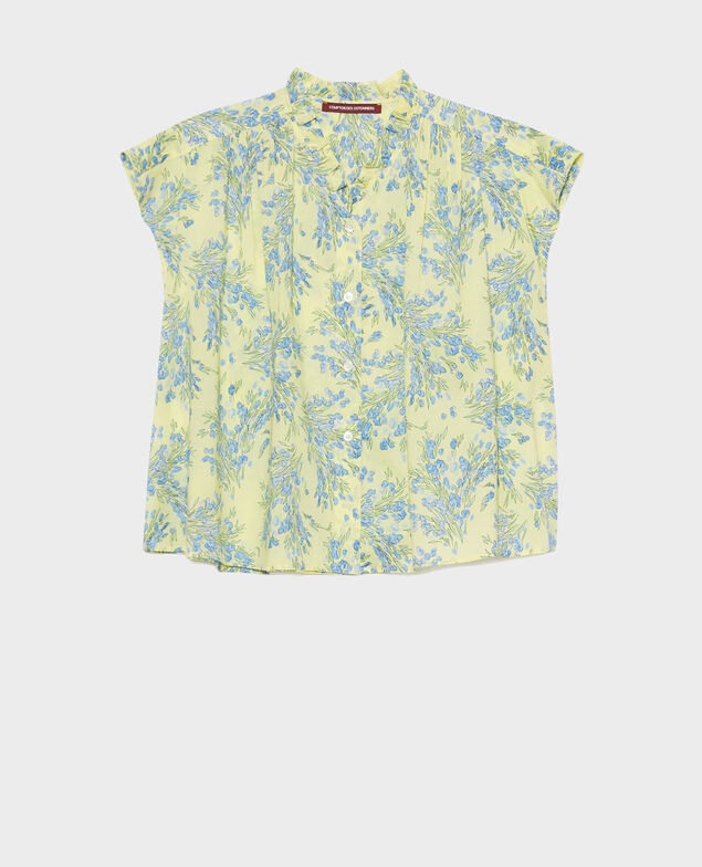 Cotton voile top 93 print yellow