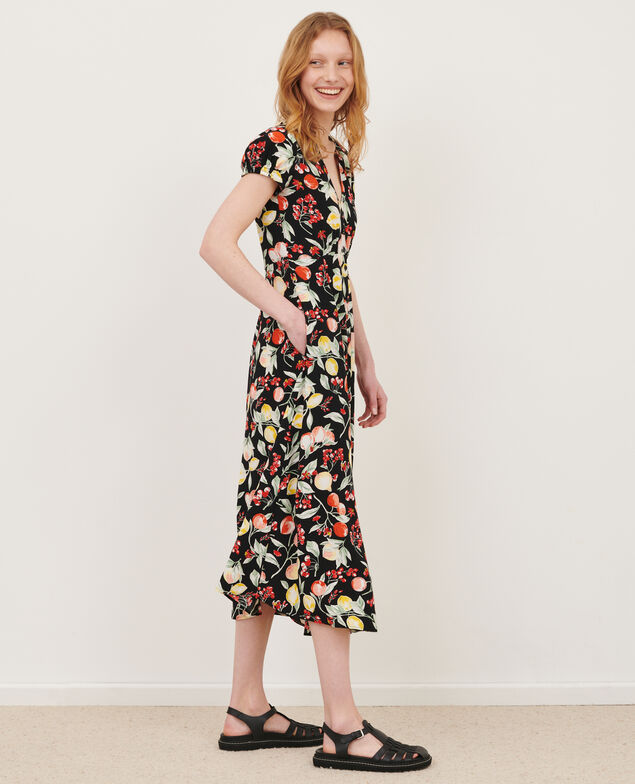 LUDIVINE - Floaty maxi dress 103 print black