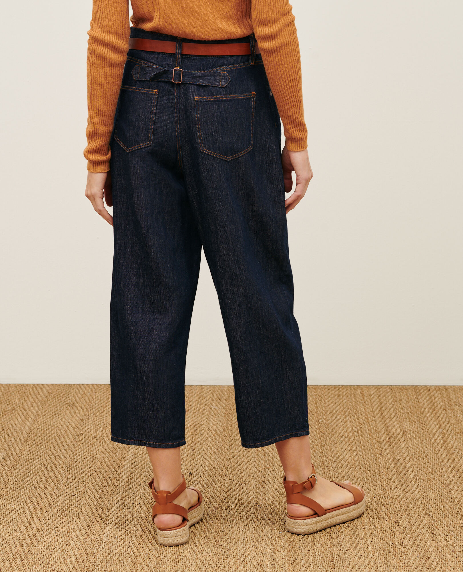 PEGGY - Denim carrot trousers rinse denim - Comptoir des