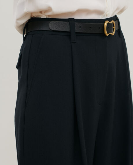 YVONNE - Loose trousers 4216 black_beauty 3spj188c17