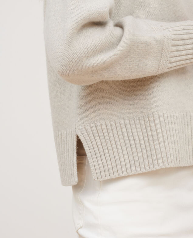 Merino wool blend funnel neck jumper A009 white knit 3wju119w37