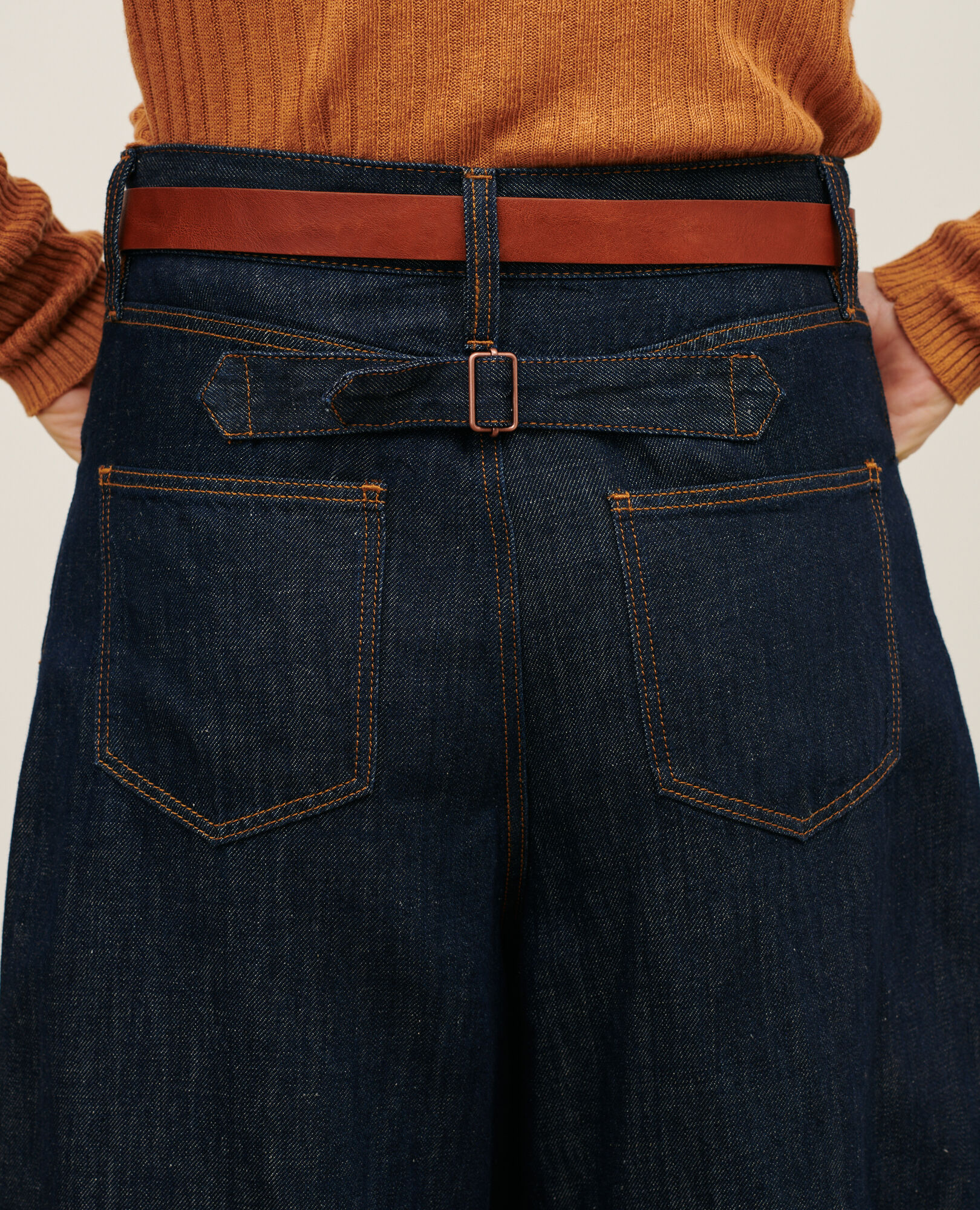 PEGGY - Denim carrot trousers rinse denim - Comptoir des