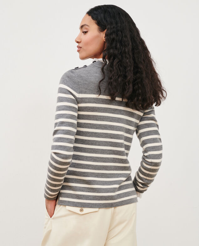 MADDY - Striped merino wool jumper