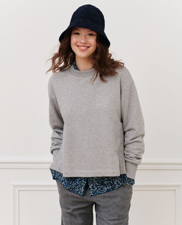 Cotton sweatshirt 03 greymelange