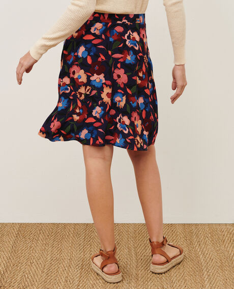 Printed mini skirt 8858 69 navy print 2wsk286v02