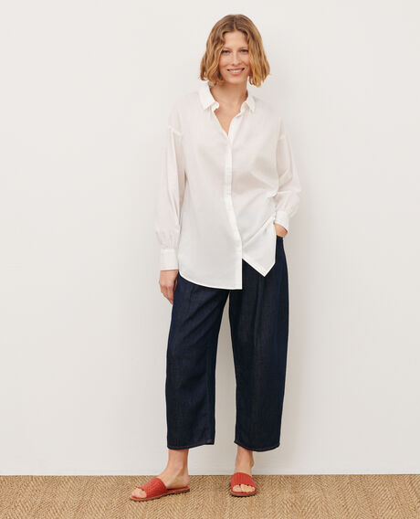 Cotton tunic shirt 0007 white 3ssh283c01