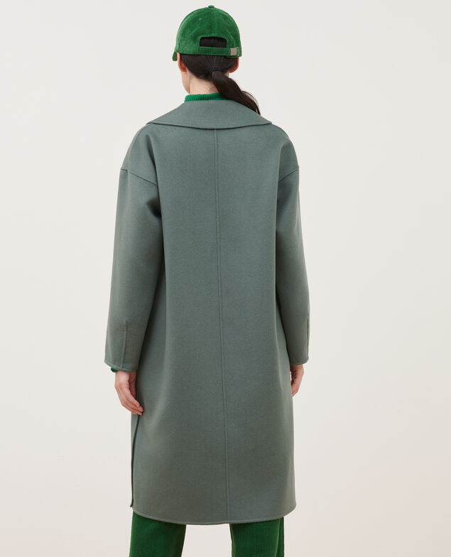 Double-sided wool and cashmere coat