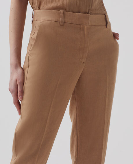 MARGUERITE - Linen cigarette trousers