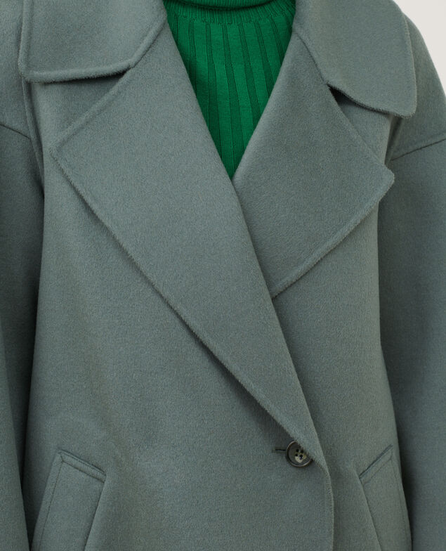 Double-sided wool and cashmere coat