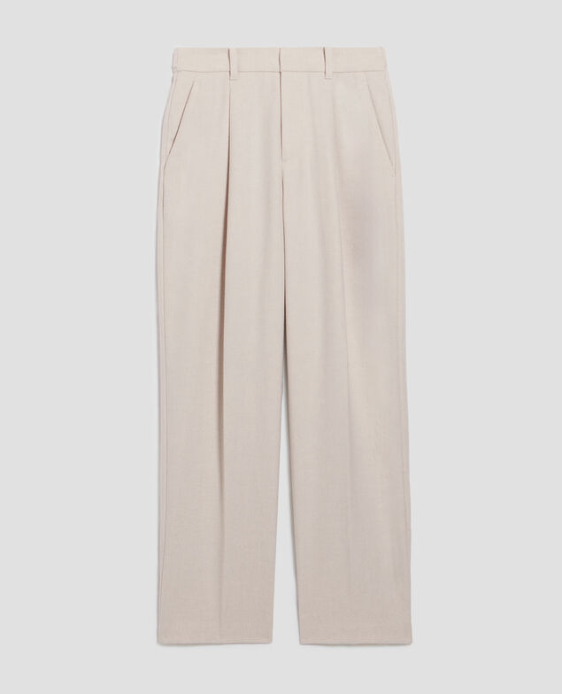 Straight wool trousers U300 natural