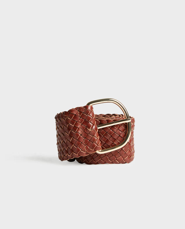 Leather belt 8884 34 brown