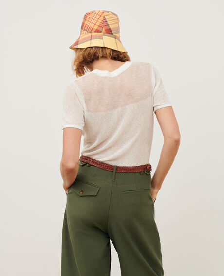 Short-sleeve top 0007 white 3sju147l02