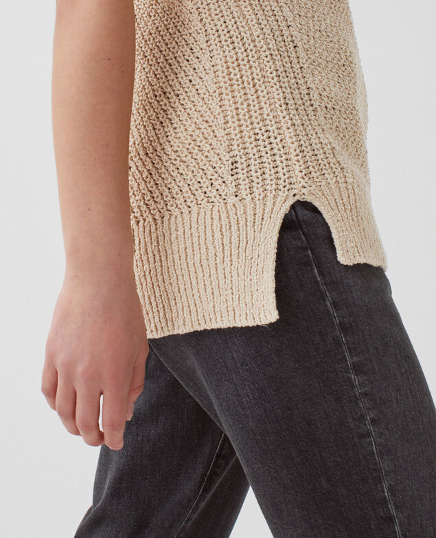 Sleeveless jumper H311 oyester gray