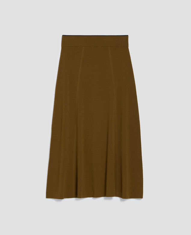 Knit midi skirt J350 breen kaki
