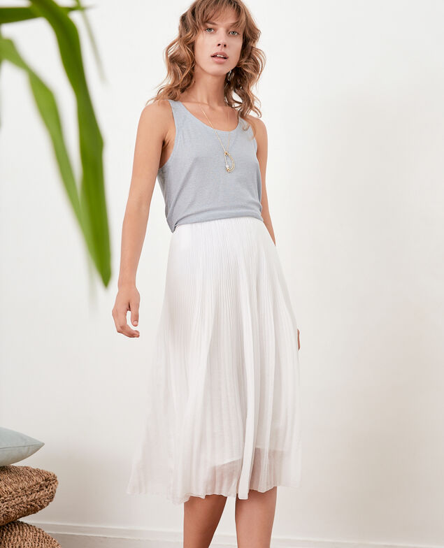 Pleated skirt Blanc