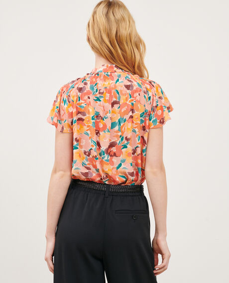 Silky printed blouse 0230 fauve orange 3sbl210v02
