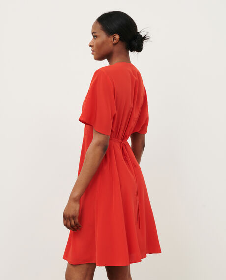 Silk midi dress 7024c 14 red 2sdr448s01