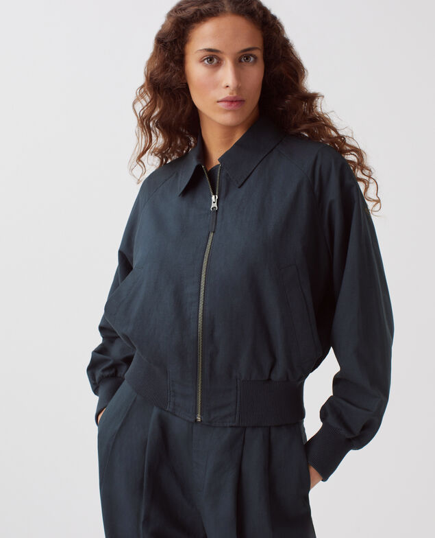 Zip-up jacket J690 blueberry