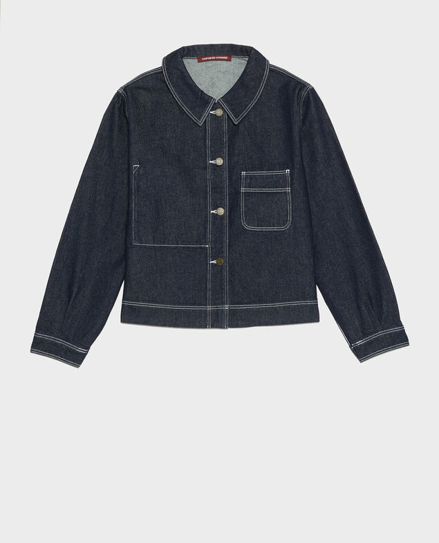 Short denim jacket Denim rinse