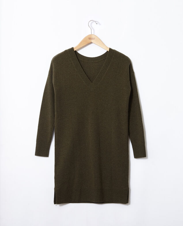 Cashmere dress Olive night