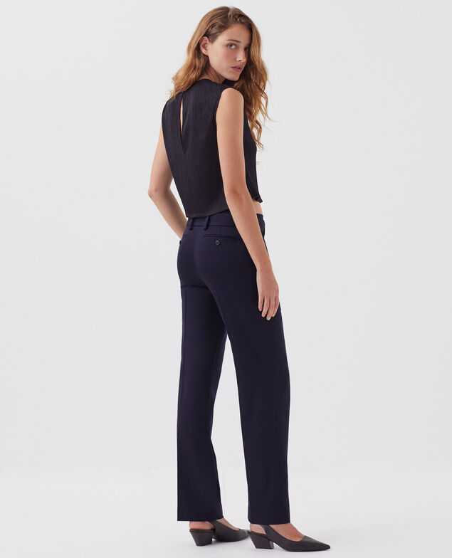 COLETTE - Slim fit straight wool trousers H695 night sky